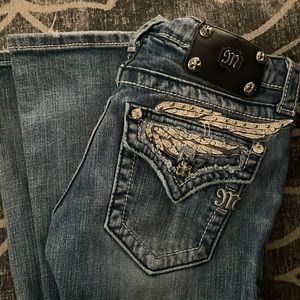 Miss me size 25 barely worn boot leg cut jeans